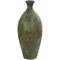 23.5" Rustic Green & Brown Antique-Style Ceramic Vase